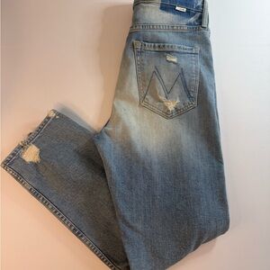 MOTHER Superior Jeans Womens 28 The Tomcat Hi Rise Straight Pray for Hidden Gems